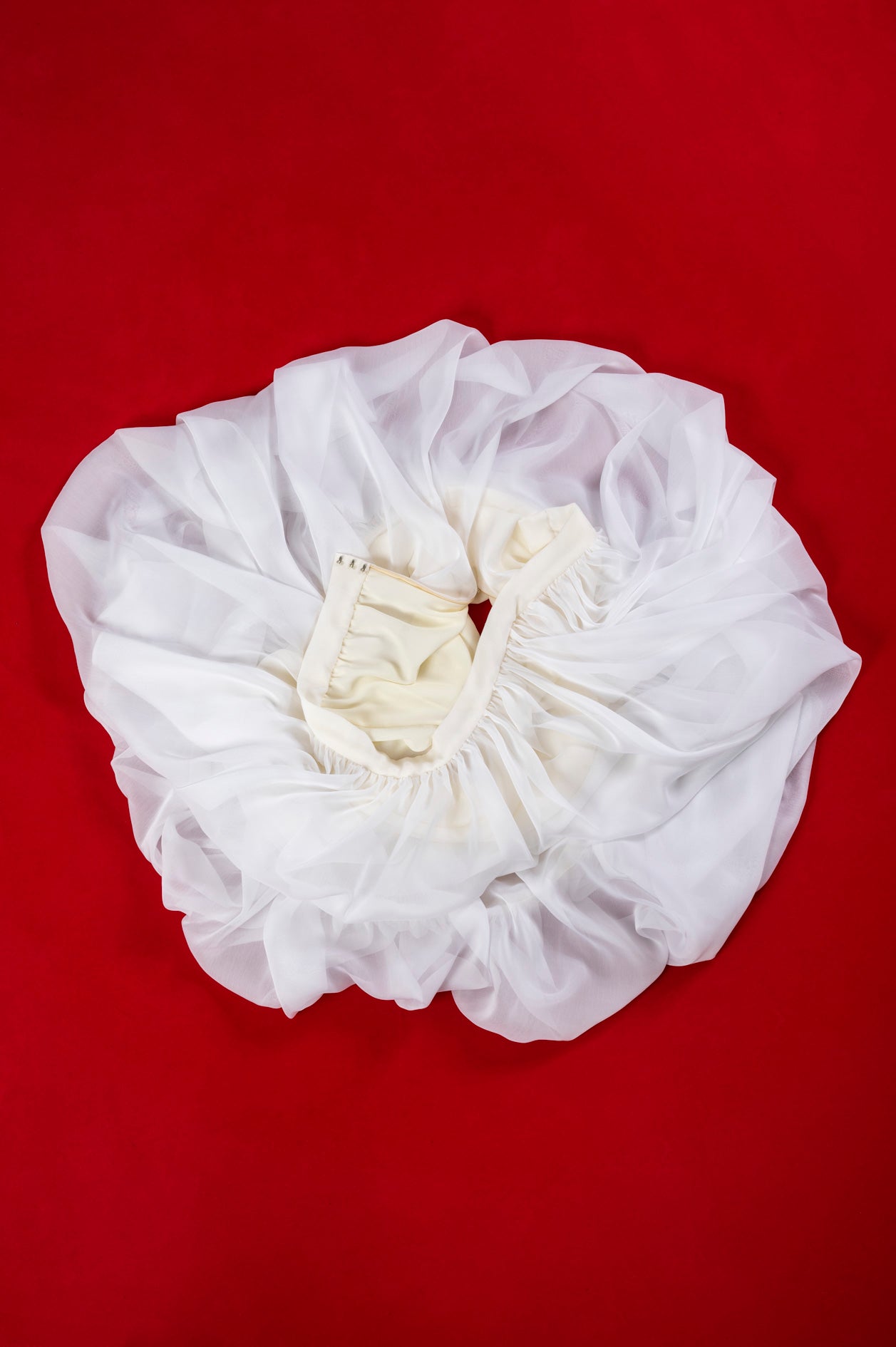 Globo Chiffon Skirt - White