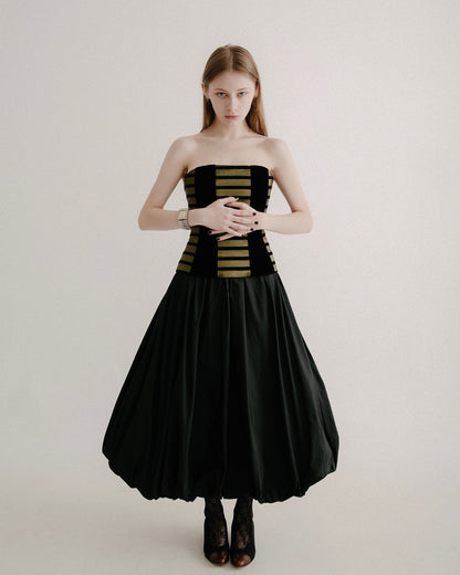 Marina Corset - Green Velvet