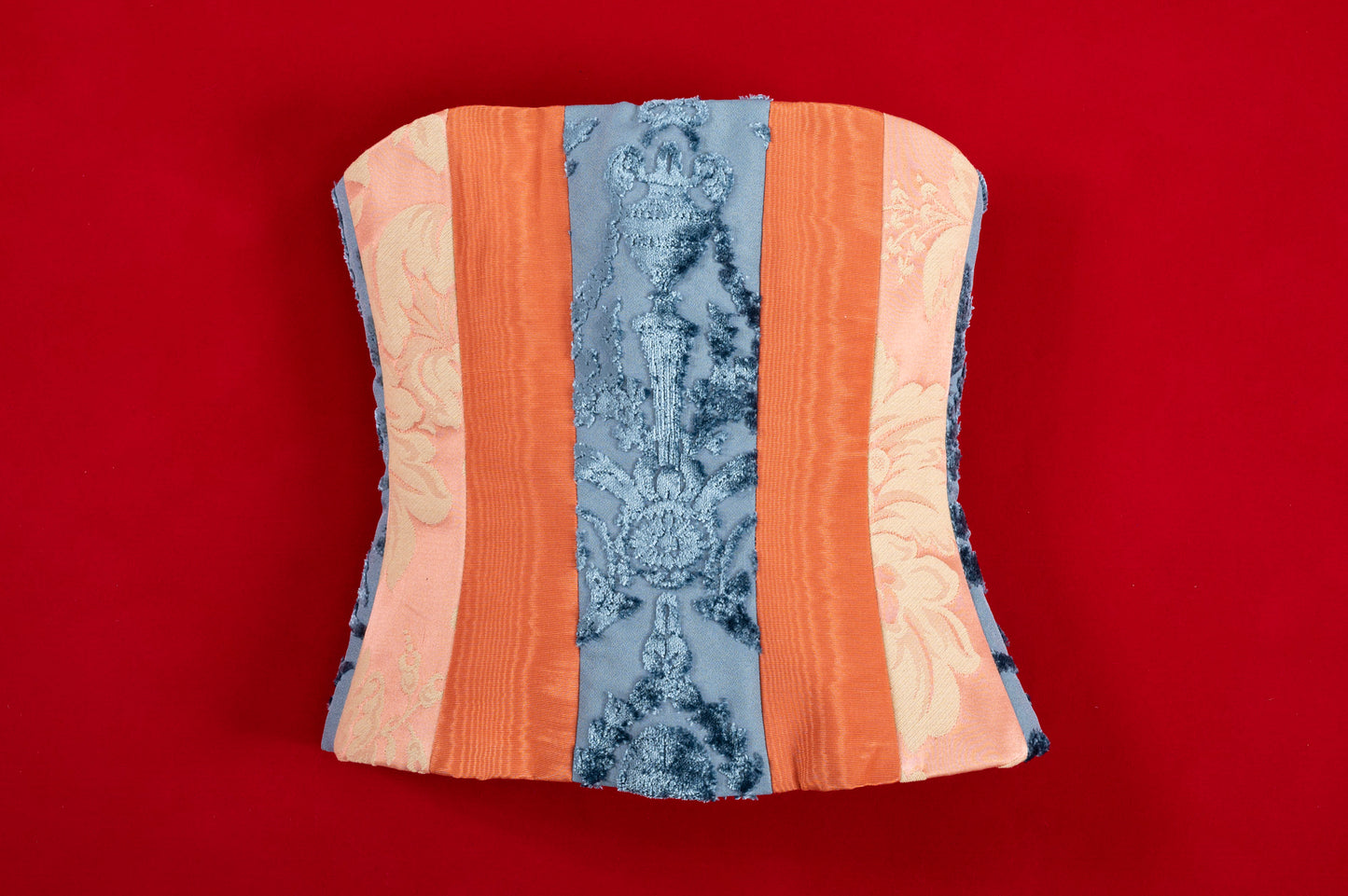 Marina Corset -Blue Jacquard