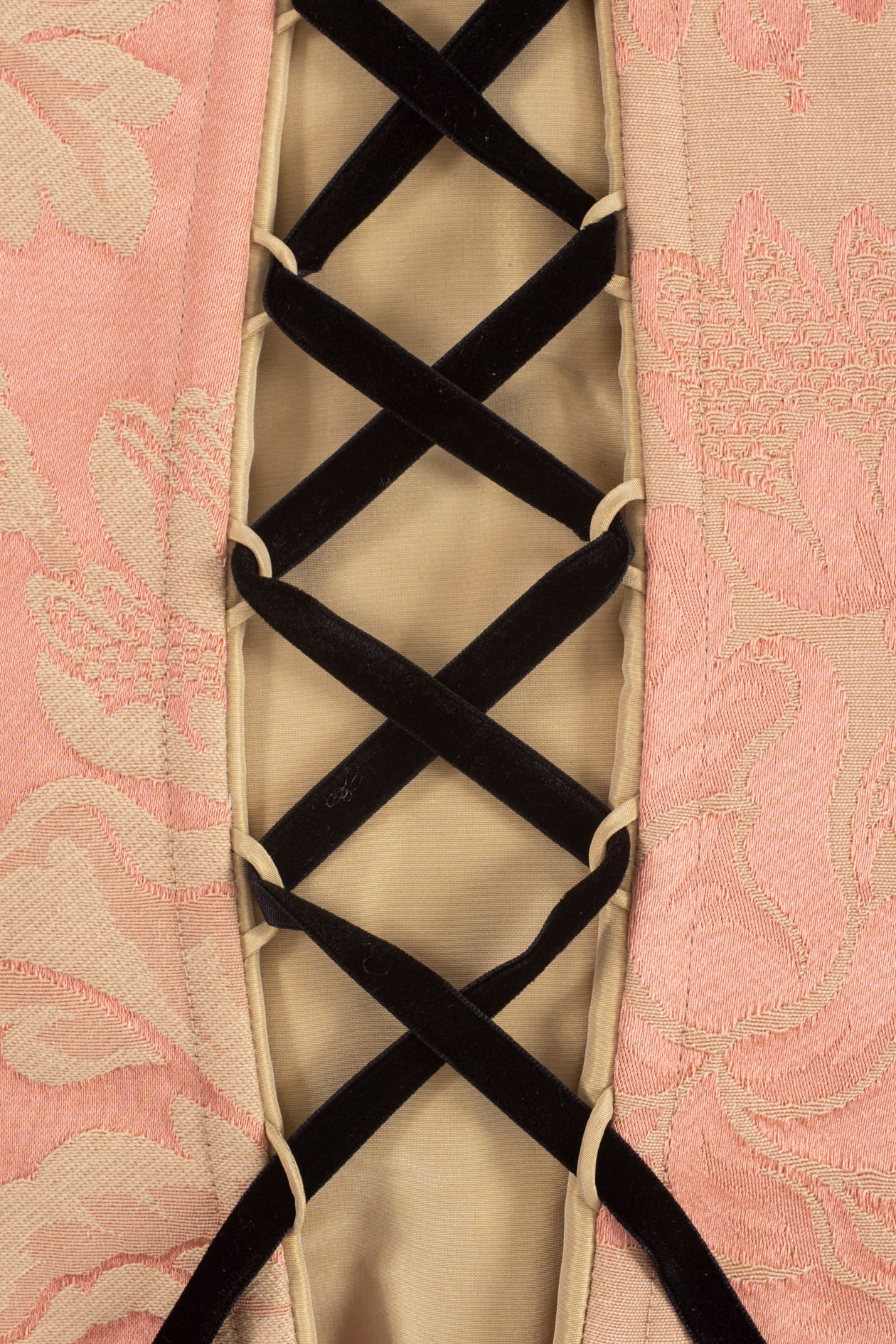 Marina Corset -Blue Jacquard