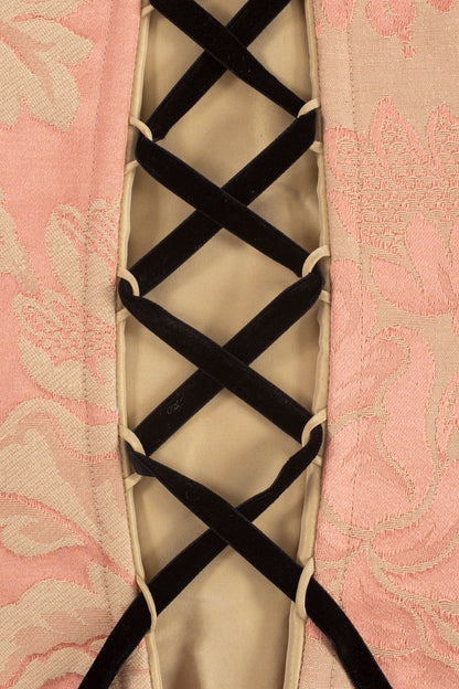 Marina Corset -Blue Jacquard