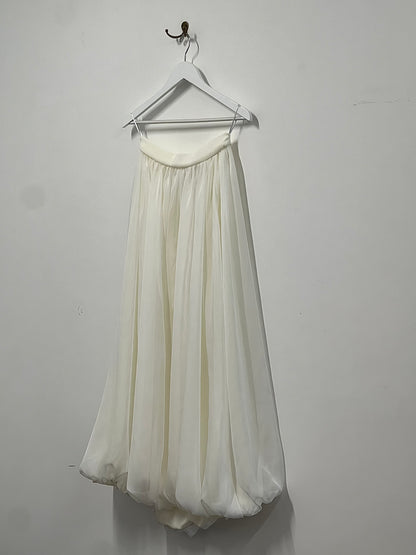 Globo Chiffon Skirt - White