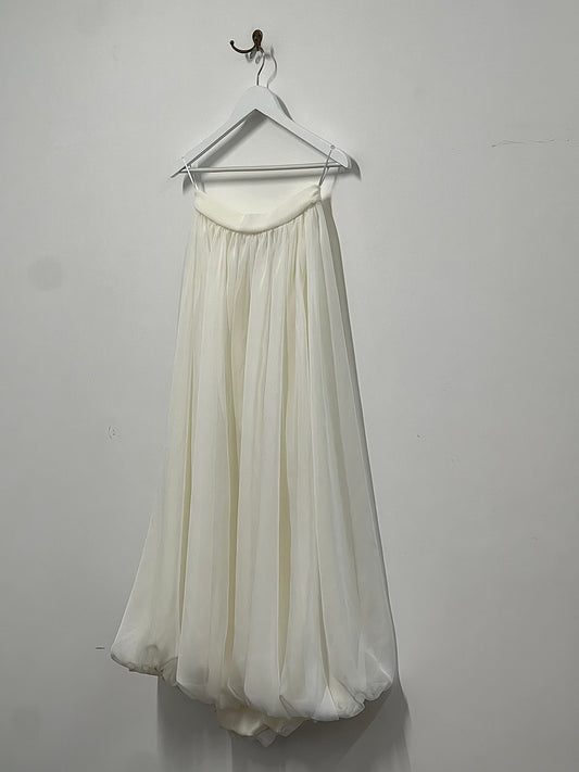 Globo Chiffon Skirt - White