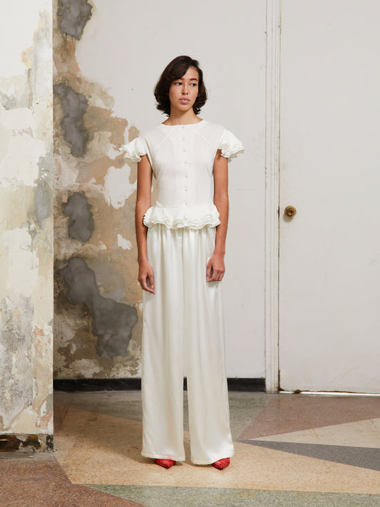 Drawstring Trousers - Ivory