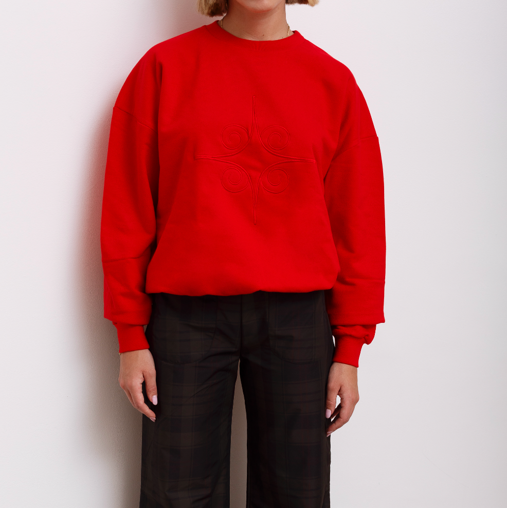 Red Reja Crew Neck